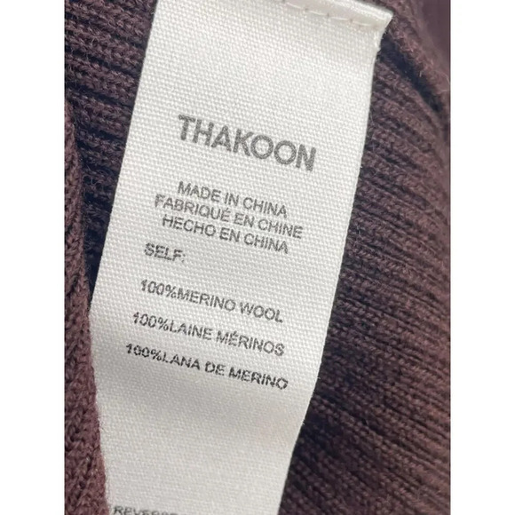 Thakoon Womens Chocolate Brown Open Back Turtleneck Sweater Wool Size S $195 - Picture 10 of 11